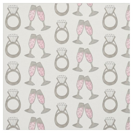 Pink Champagne Wedding Diamond Ring Bride Fabric