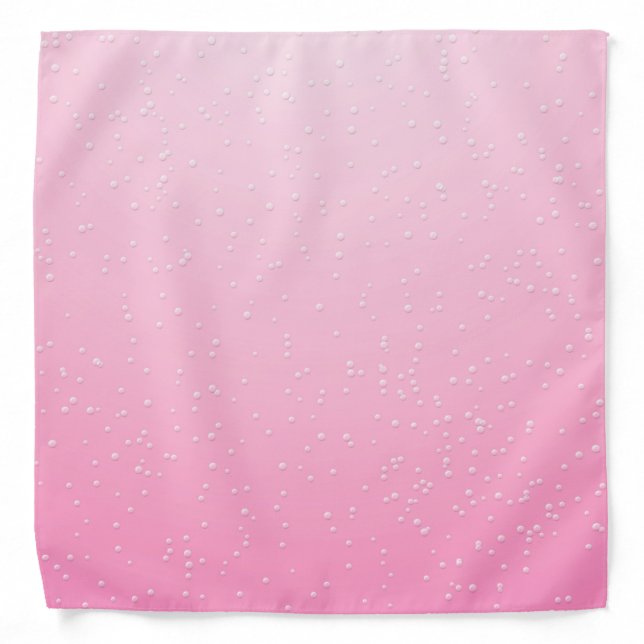 Pink Champagne with Tiny Bubbles Background Art Bandana (Front)