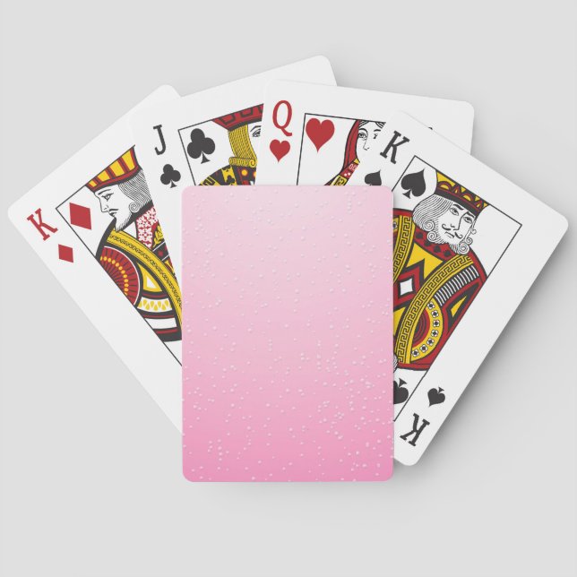 Pink Champagne with Tiny Bubbles Background Art Poker Cards (Back)