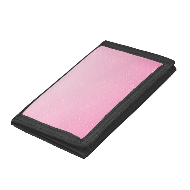 Pink Champagne with Tiny Bubbles Background Art Tri-fold Wallet (Bottom)