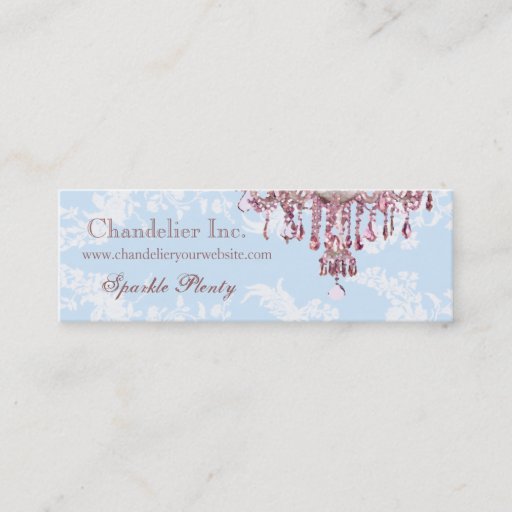 Customizable Pink Chandelier Business Card