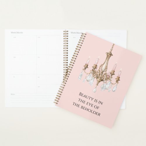 Pink Chandelier Candles Planner