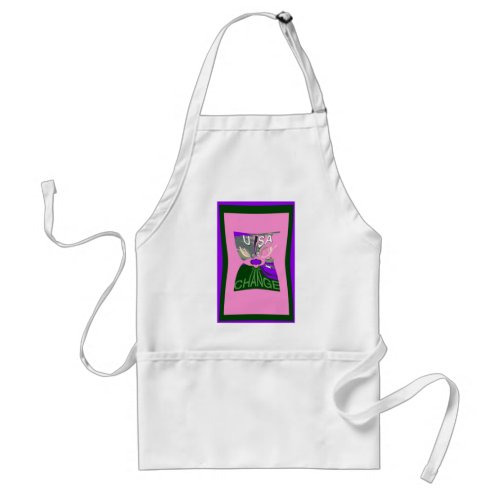 Pink Change  Hillary USA We Are Stronger Together Adult Apron