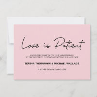 Pink change Plans Love Patient Wedding Postponed