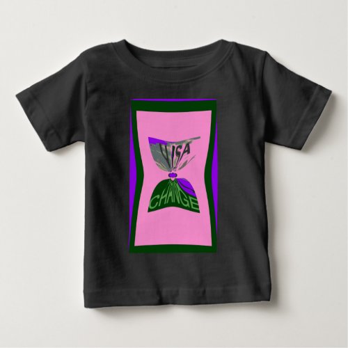 Pink Change  USA pattern design art Baby T_Shirt
