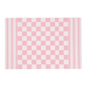 Pink Check And Stripes Placemat