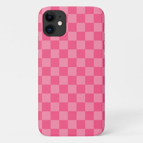 Pink Check iPhone 11 Case