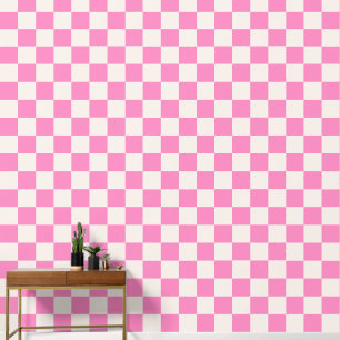 Pink Check, Checkerboard Pattern, Checkered Wallpaper