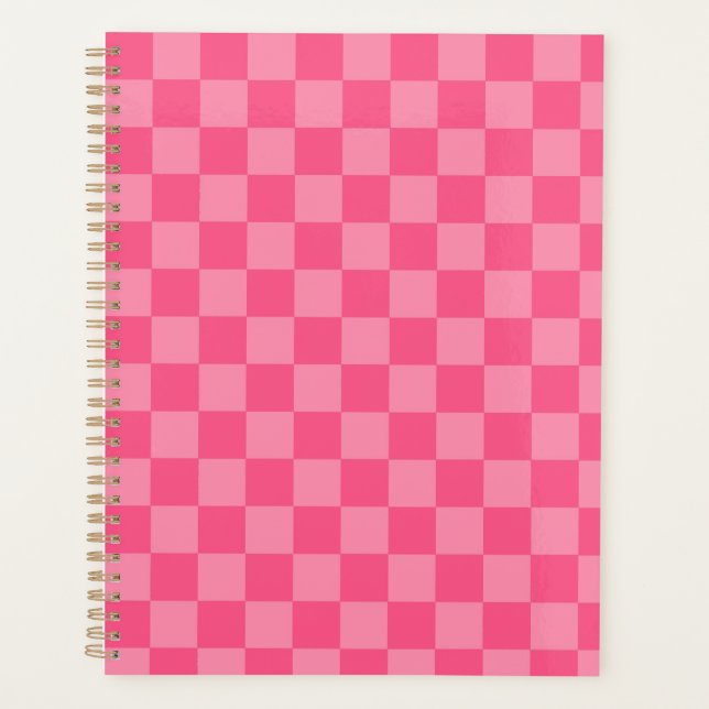 Pink Check Planner (Front)