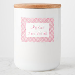 PINK CHECK QUILT 2"x3" Label / Horizontal