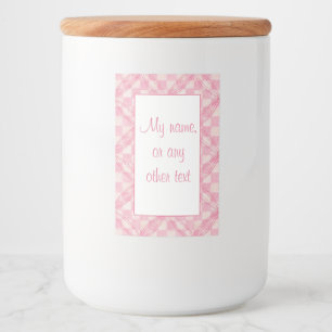 PINK CHECK QUILT 2"x3" Labels / Vertical