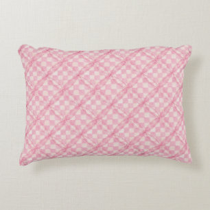 PINK CHECK QUILT Accent Pillow