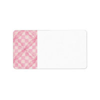 PINK CHECK QUILT Address Labels