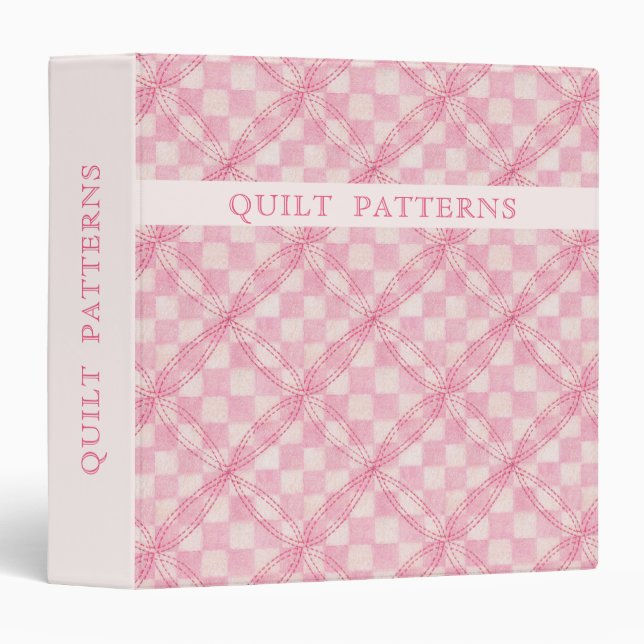 PINK CHECK QUILT Binder / Blush (Front/Spine)