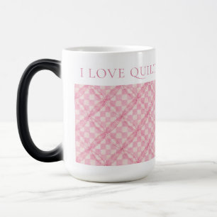PINK CHECK QUILT Tall Morphing Mug