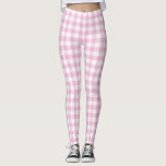 Pink Checker Gingham Pastel Women Leggings<br><div class="desc">Love this delicate femine pastel gingham checker women leggings. Pair with favorite sweater,  t shirt or top... </div>