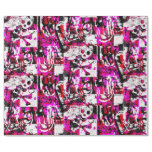 Pink Checker Graffiti Wrapping Paper
