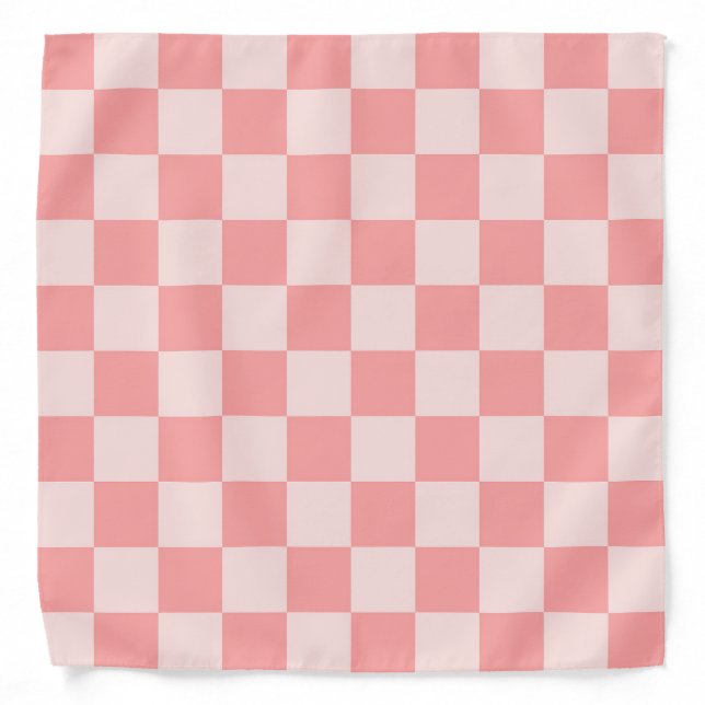 Pink Checkerboard Bandana (Front)