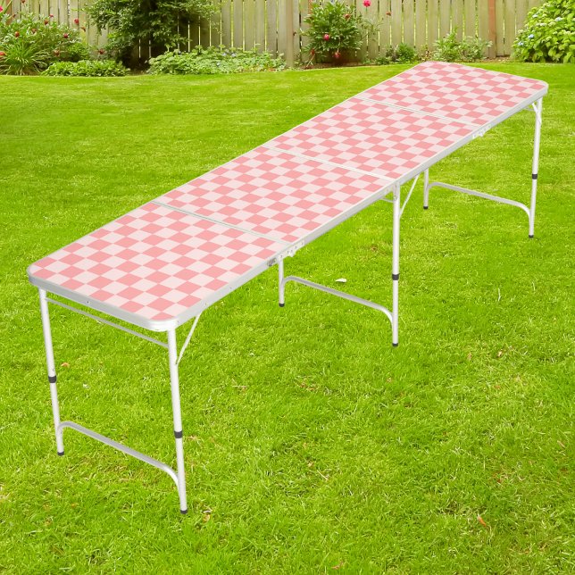 Pink Checkerboard Beer Pong Table (Creator Uploaded)
