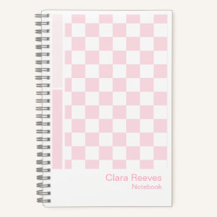 Pink Checkerboard Color Palette Aesthetic Notebook