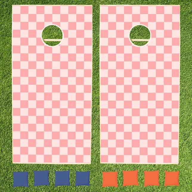 Pink Checkerboard Cornhole Set (Creator Uploaded)