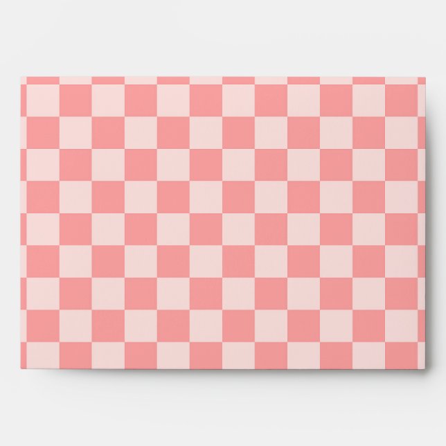 Pink Checkerboard Envelope (Front)