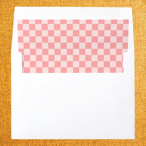 Pink Checkerboard Envelope Liner