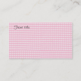 Pink Checkerboard Fabric Background Template Business Card