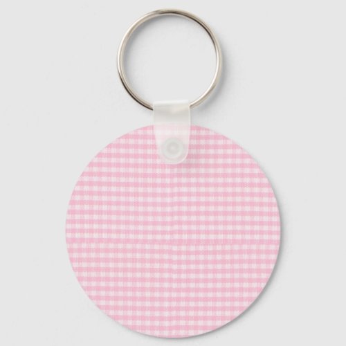 Pink Checkerboard Fabric Background Template Keychain
