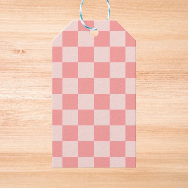 Pink Checkerboard Gift Tags (Creator Uploaded)
