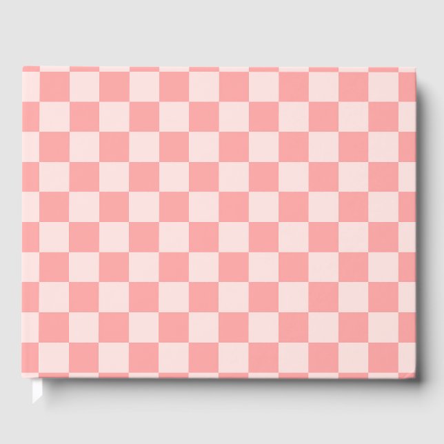 Pink Checkerboard Guest Book (Front)
