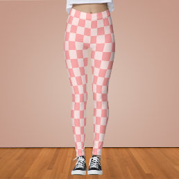 Pink Checkerboard Leggings