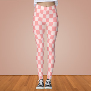 Pink Checkerboard Leggings