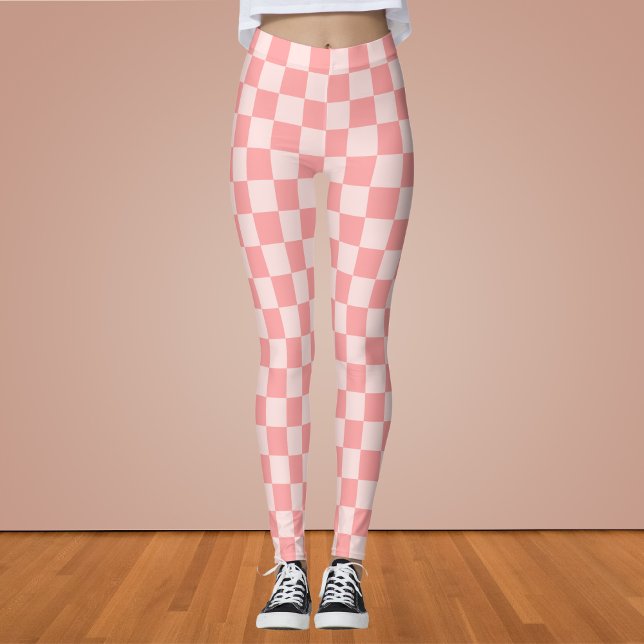 Pink Checkerboard Leggings (Creator Uploaded)