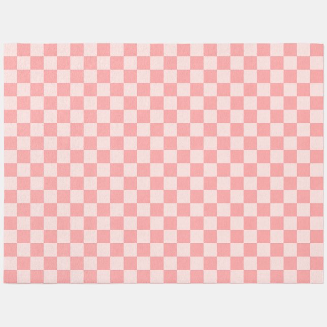 Pink Checkerboard Outdoor Rug (Front)