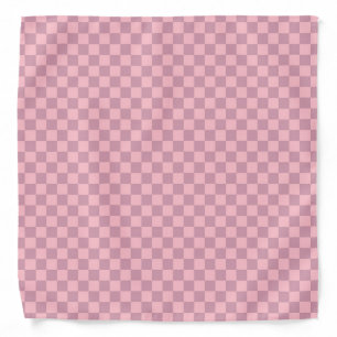 Pink Checkerboard Pattern Bandana