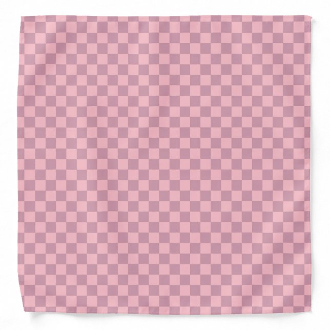 Pink Checkerboard Pattern Bandana (Front)