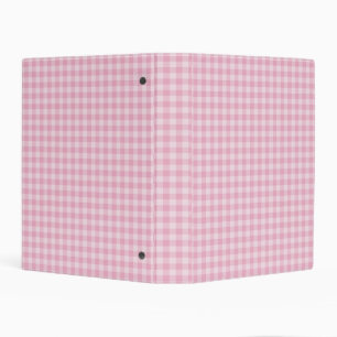 Pink Checkerboard Pattern Mini Binder