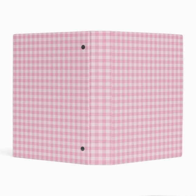Pink Checkerboard Pattern Mini Binder (Background)