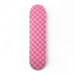 Pink Checkerboard Skateboard Deck