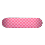 Pink Checkerboard Skateboard Deck