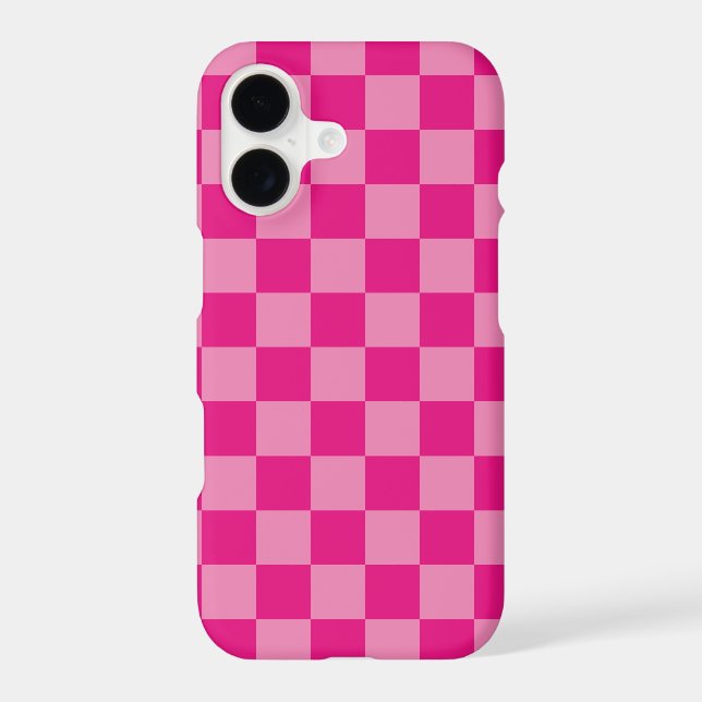 Pink Checkered Case-Mate iPhone Case (Back)