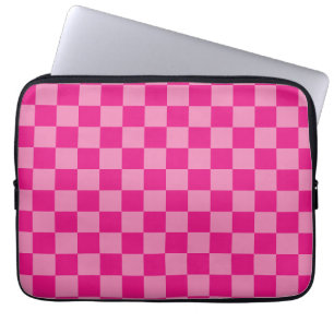 Pink Checkered geometric Laptop Sleeve