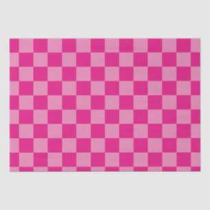 Pink Checkered geometric Tissue Paper