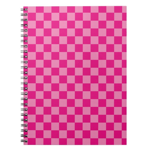 Pink Checkered Notebook (Front)