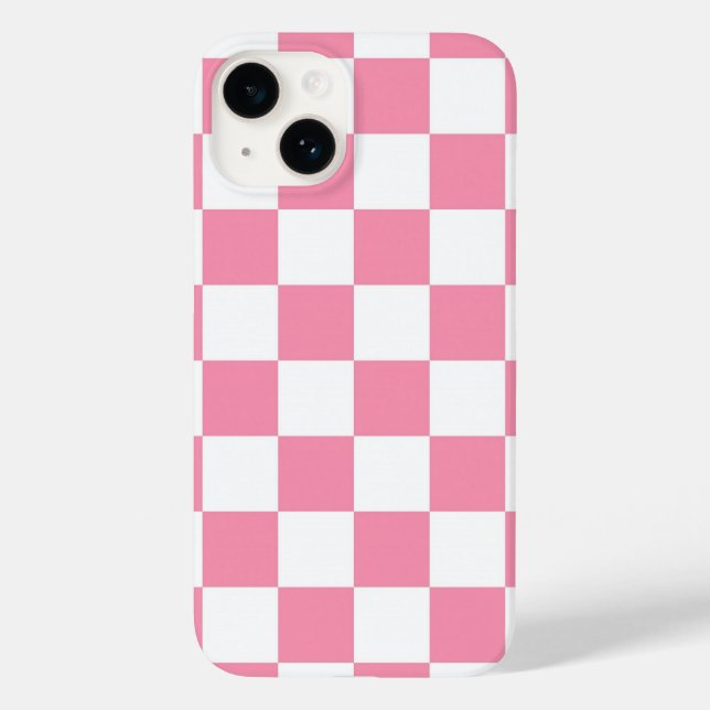 Pink Checkered Pattern Case-Mate iPhone Case (Back)