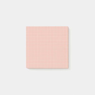 Pink Checkered Pattern Sweet Grid Design Office  Post-it Notes