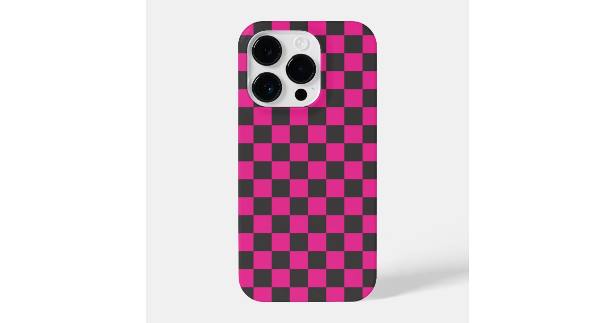 Pink Checkered Phone Case Zazzle