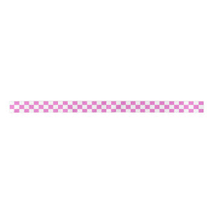 Pink Checkered Satin Ribbon
