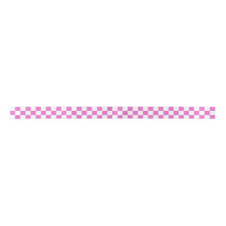 Pink Checkered Satin Ribbon